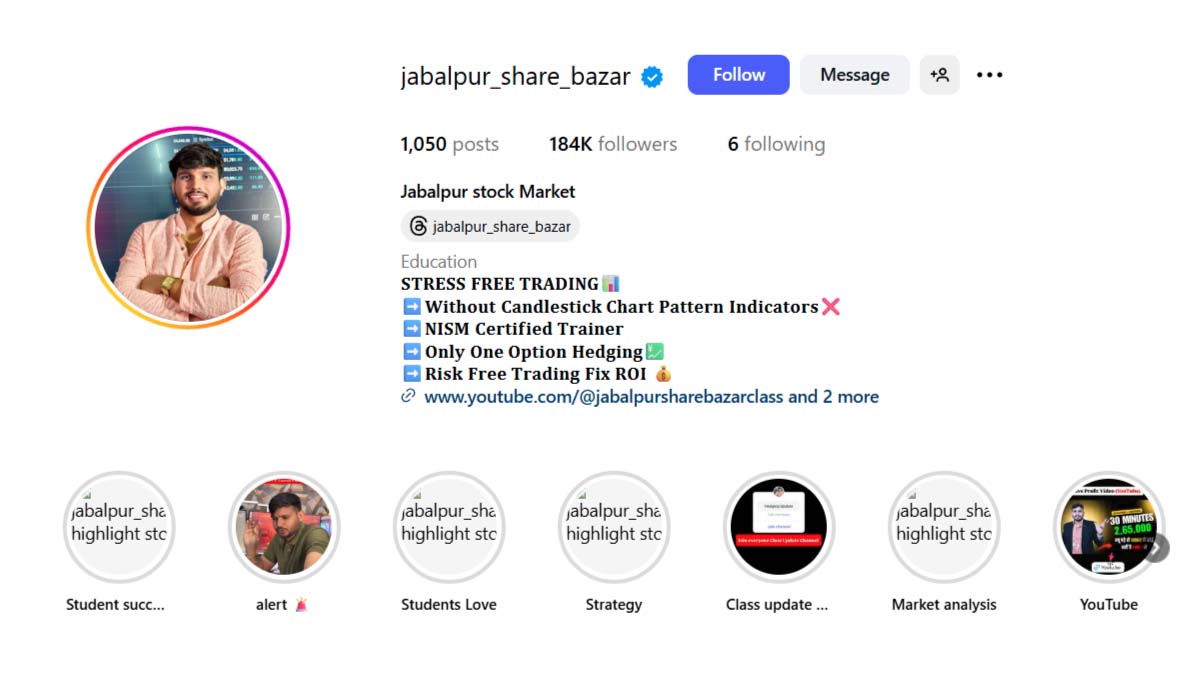 Jabalpur Share Bazar Course – Offline Batch